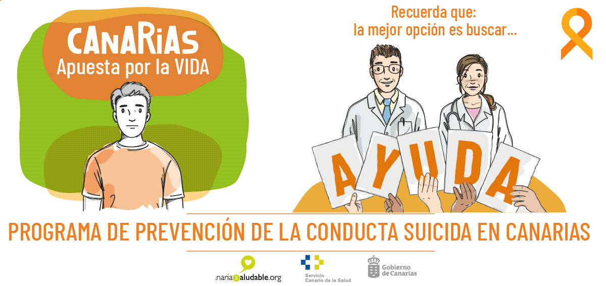 Banner Canarias Apuesta por la vida, jóvenes